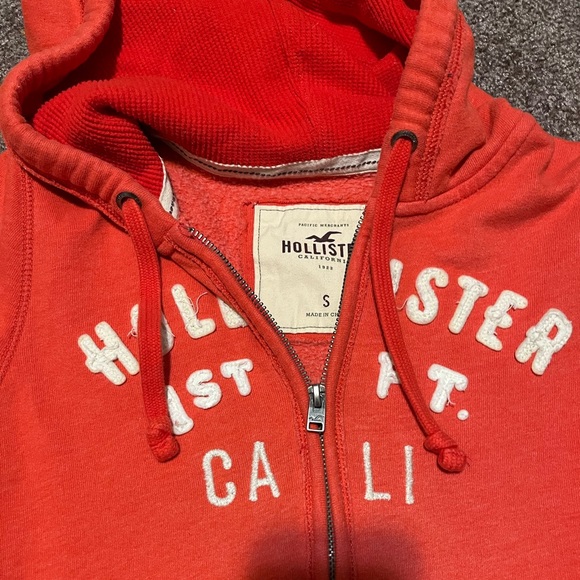 Hollister Bright Orange Zip-up - Picture 2 of 5